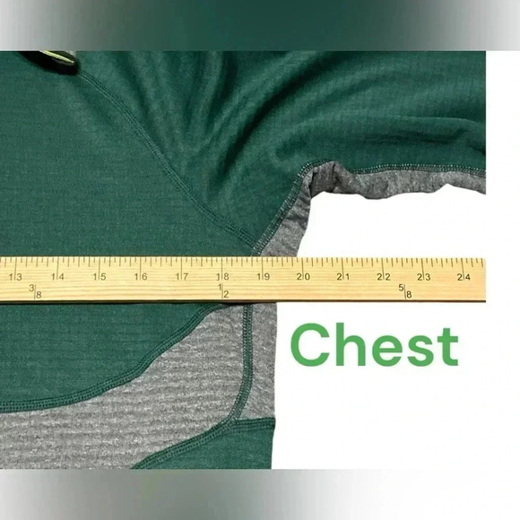 Patagonia 1/4 Zip Shirt Men’s Size Medium Polartec Long Sleeve Green Gray - Picture 4 of 5